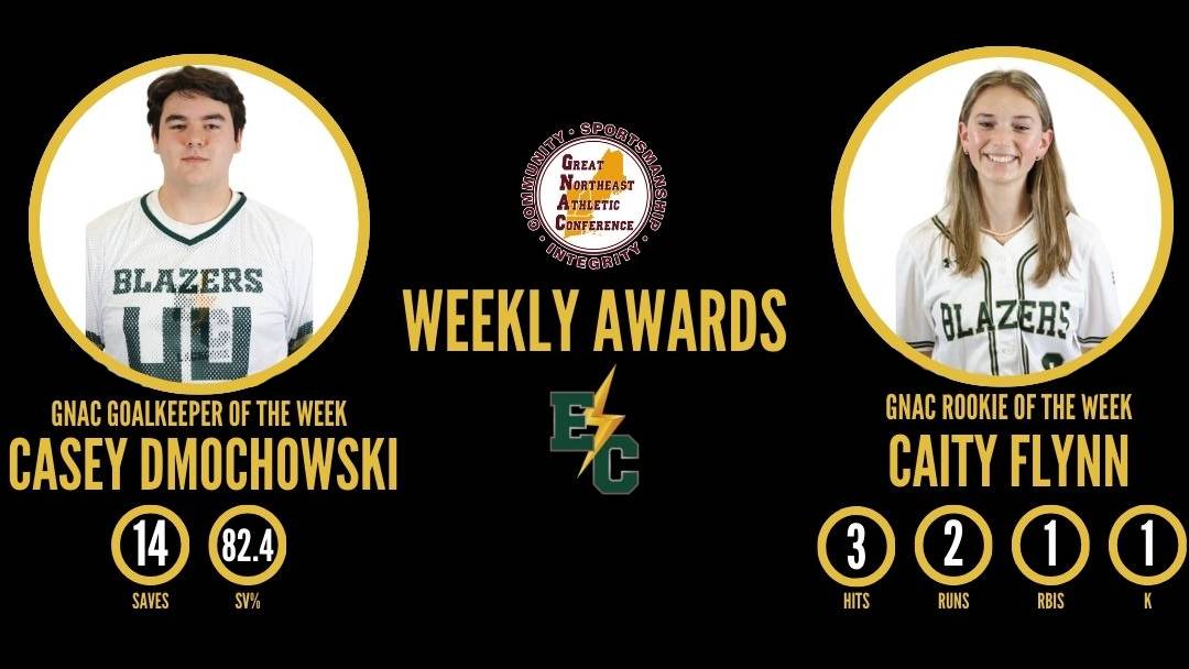 Two Blazers Earn GNAC Weekly Awards