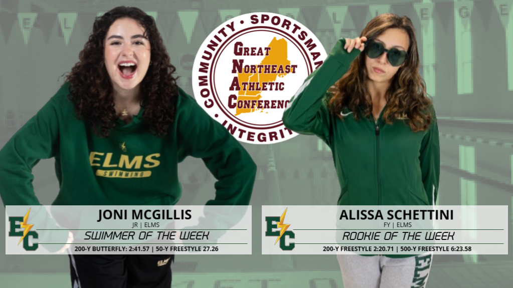 McGillis and Schettini Sweep GNAC Women's Swimming Weekly Awards