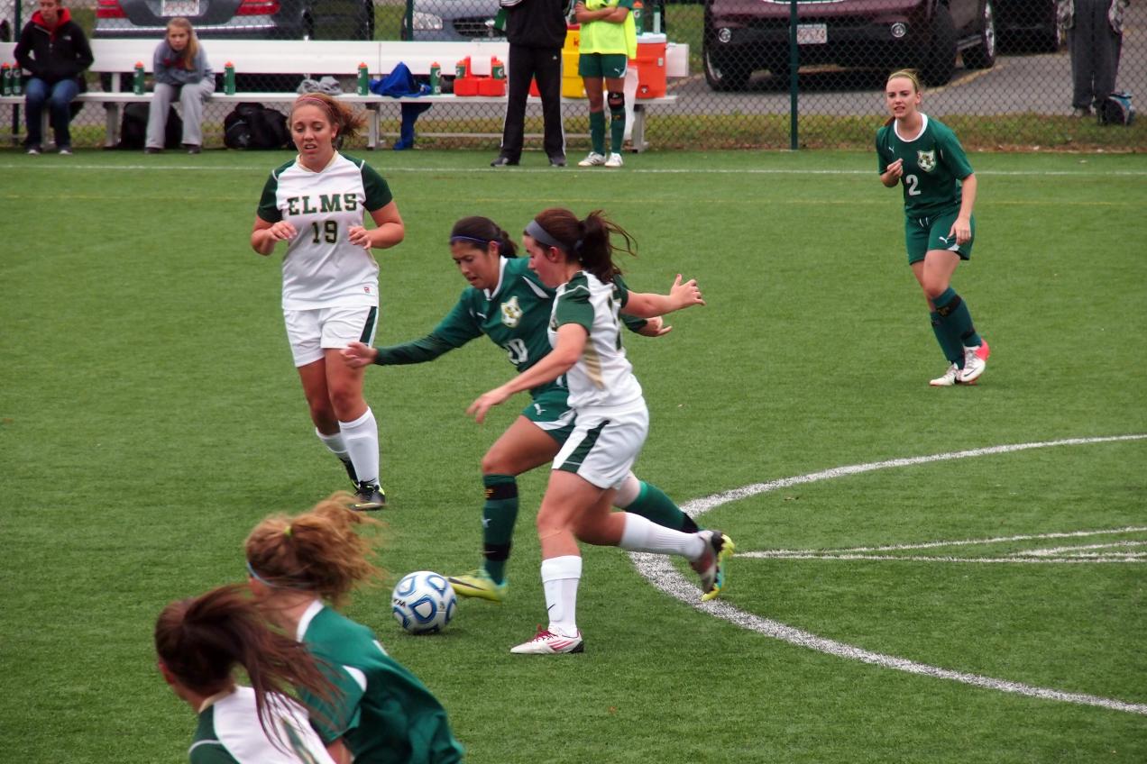 Marino Nets Two as Women&rsquo;s Soccer Tops Bay Path College, 3-0