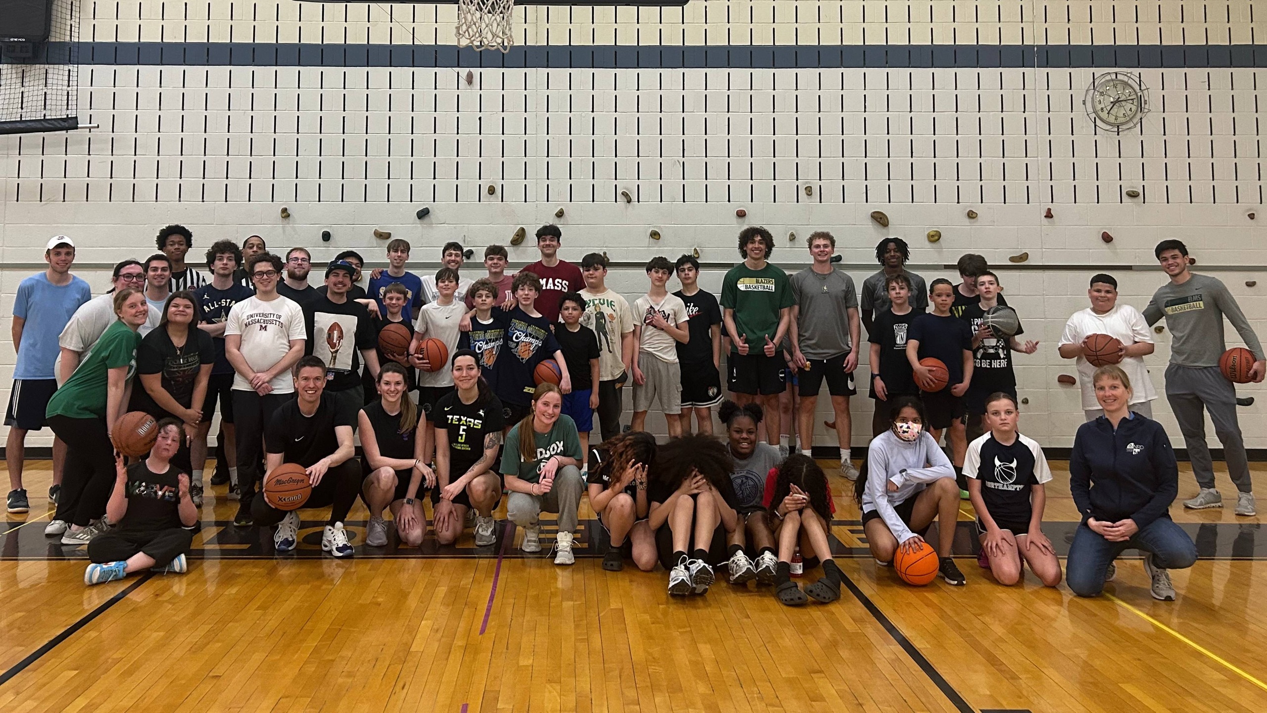 Men's Basketball Volunteers with Unity Basketball