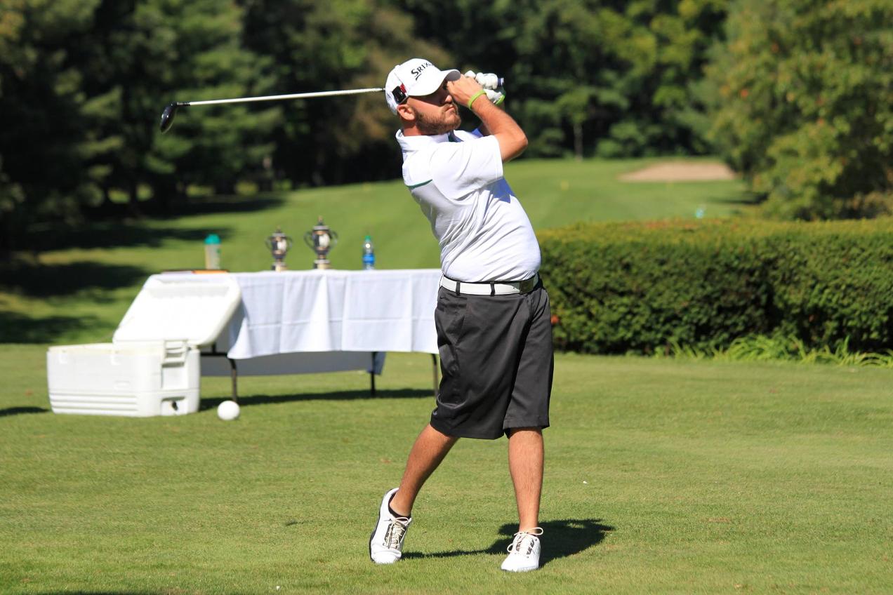Men's Golf Second After 18 Holes at NECC Championship