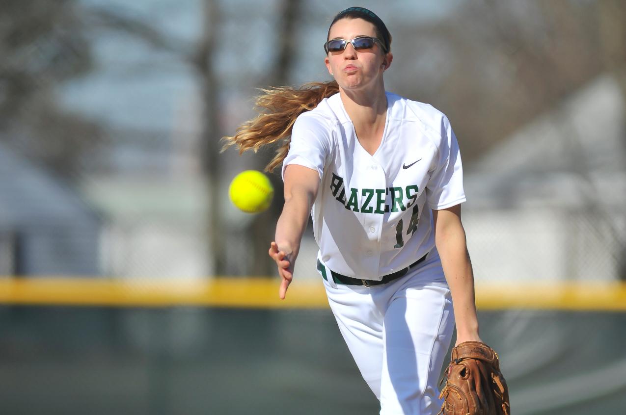 Softball Notches Double Header Split with Newbury College