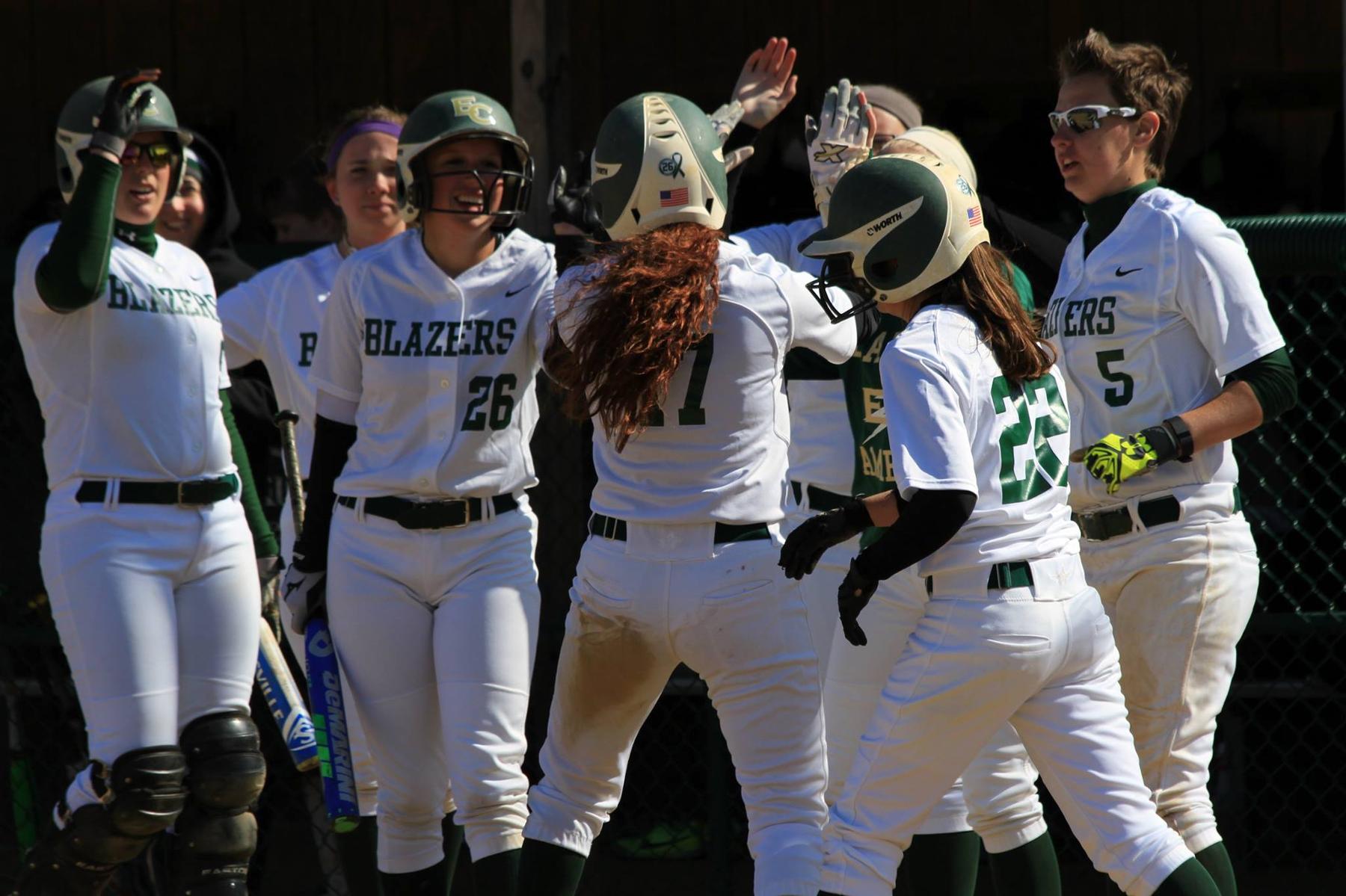 Softball Slugs Past Daniel Webster in NECC Doubleheader