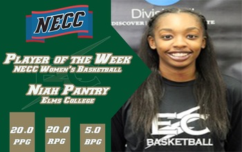 Junior Forward Niah Pantry (New Haven, CT) was named NECC Player of the Week for the second straight week