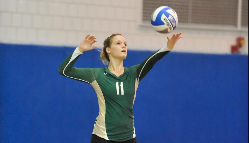 Volleyball Battles Saint Joseph's in Four Sets